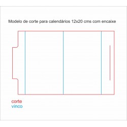 Calendário mesa triangular simples